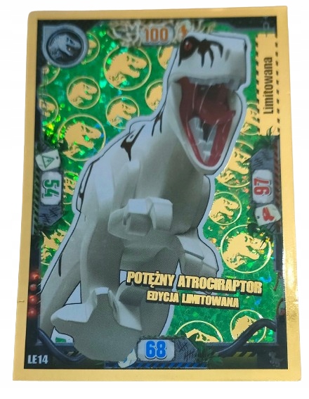 Karta Lego Jurassic World Seria 3 LE14 Potężny Atrociraptor