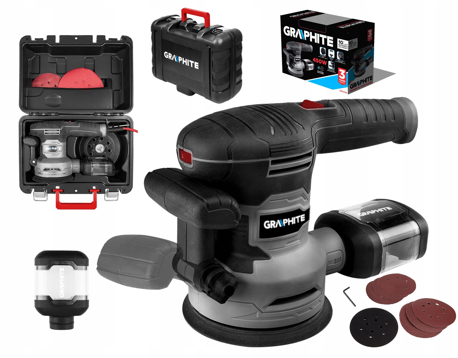 ГРАФИТОВЫЙ ЭКСЦЕНТРИКОВЫЙ ШЛИФОВАЛЬНЫЙ СТАНОК 450 ВТ