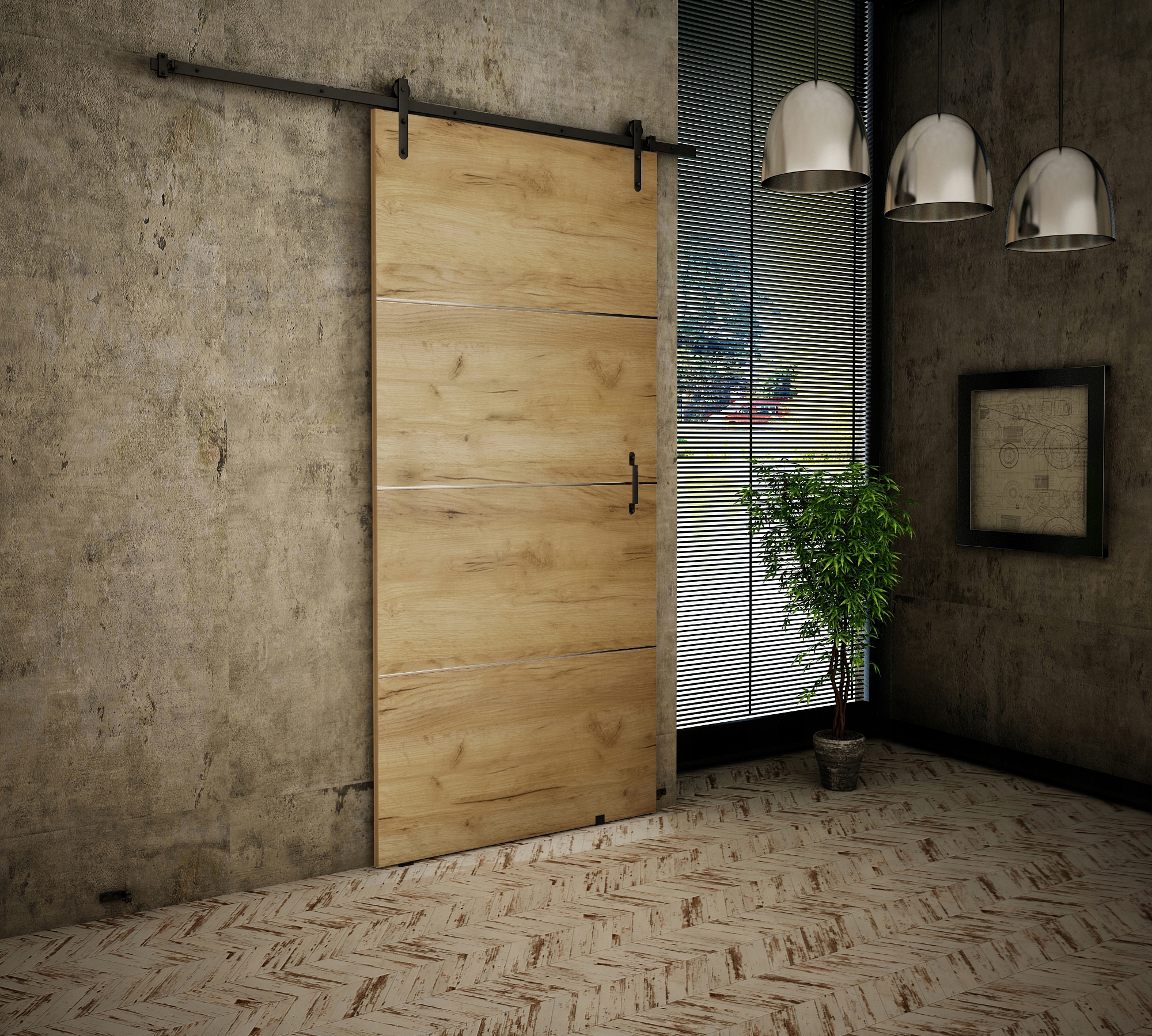 Drzwi przesuwne LOFT PLUS "70" loft Rodzaj przesuwne