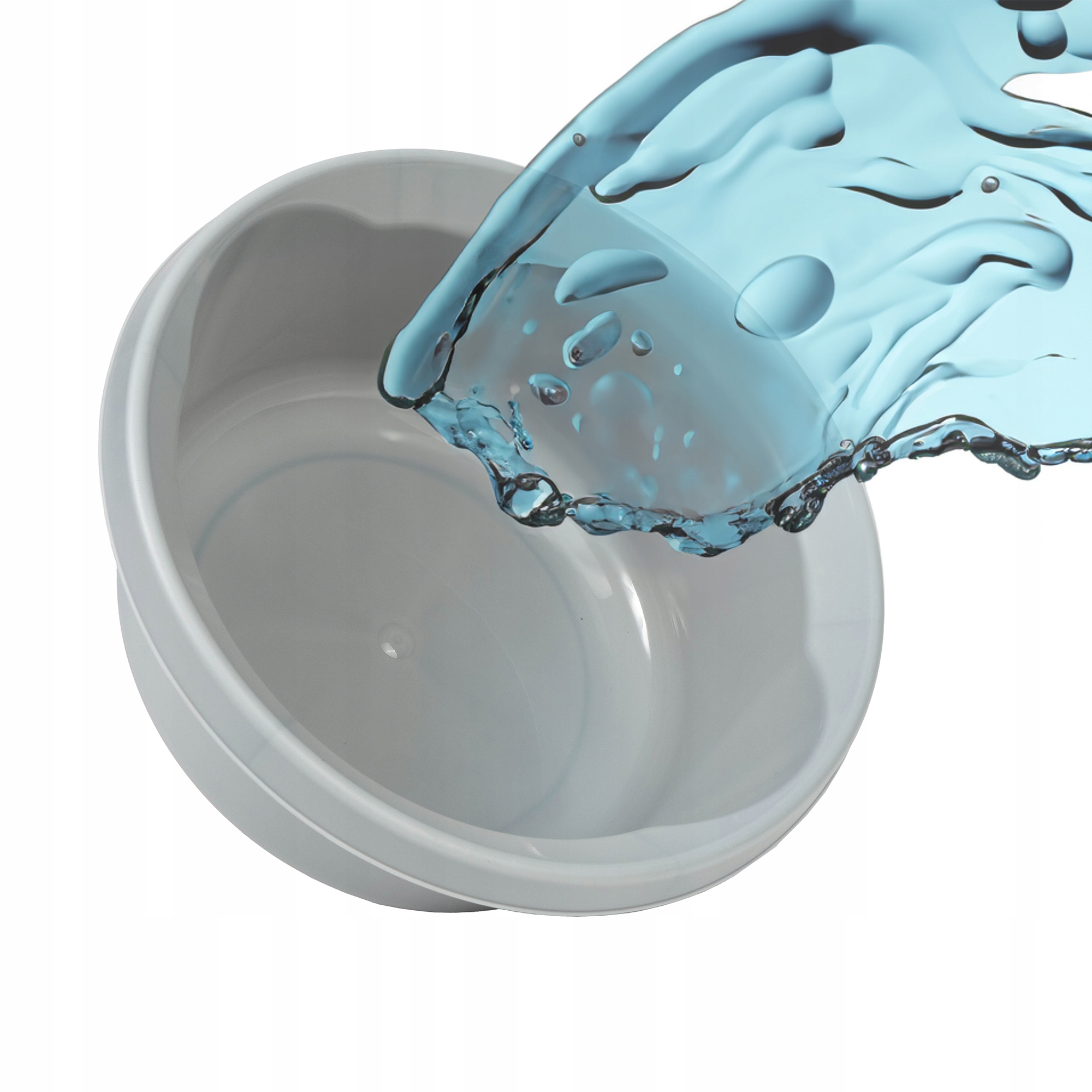 MISKA PLASTIKOWA 6L OKRĄGŁA NA PRANIE SZARA Szerokość produktu 31.5 cm