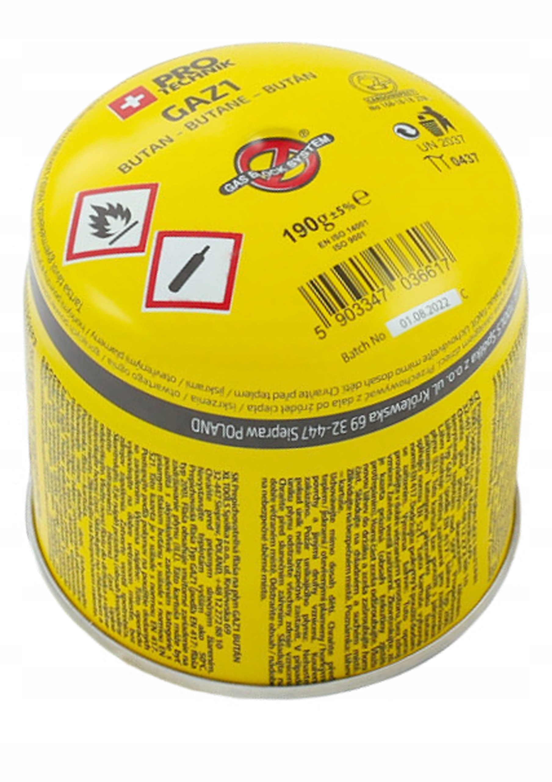 

Gaz kartusz do lampy lutowniczej 190gr Nabój