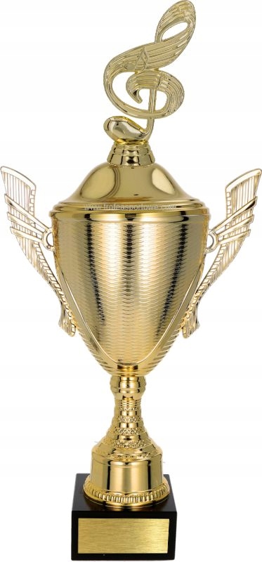 Krásný pohár s figurkou Partytura hudba 45 cm Gravírování Bonus