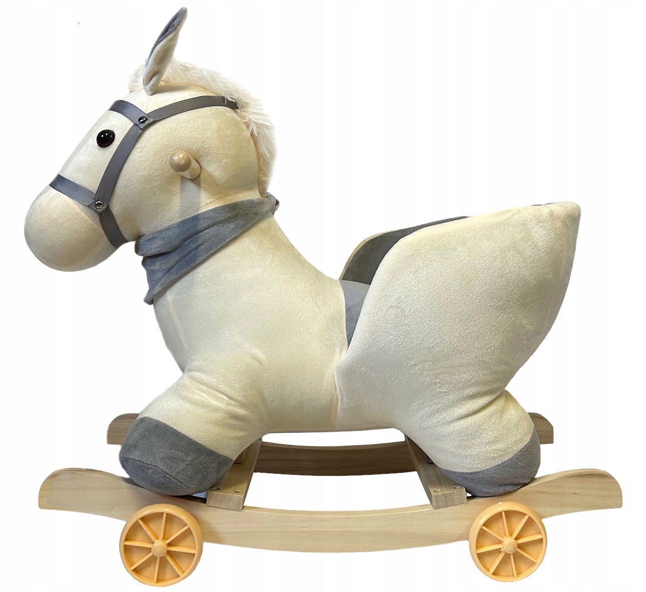 Konik koń Jeździk Dla Dzieci Bujak na Biegunach PŁOZY KOŁA 2w1 DŹWIĘKI Kod producenta SCARF HORSE 8149