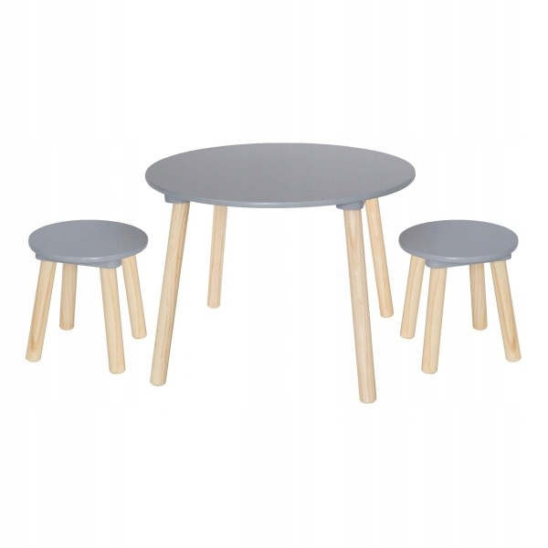 Stolik z krzesełkami srebrny Jabadabado