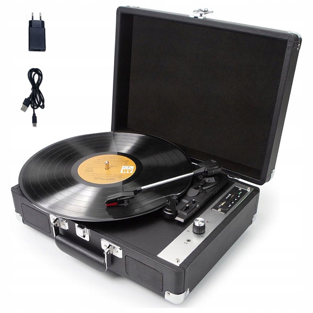 Retro Bluetooth Usb MP3 Gramofón S Reproduktormi – 3-RÝCHLOSTNÝ – 33/45/78 Ot/min