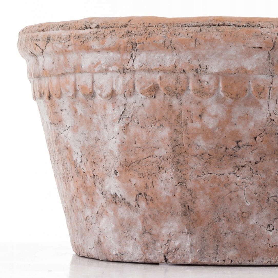 Osłonka cementowa ceglasta 25x12cm doniczka niska Kształt okrągły