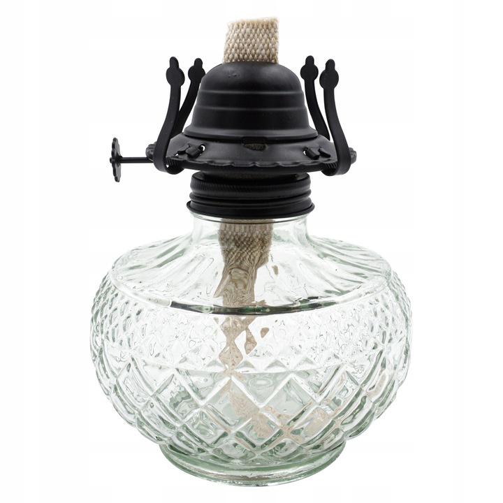 STYLOWA SZKLANA LAMPA NAFTOWA Z KNOTEM 550ml /34cm Marka inna