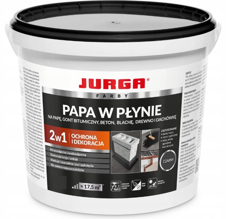 Jurga Papa W Płynie Renowacyjna Wodoodporna Ochronna Czarna 4KG