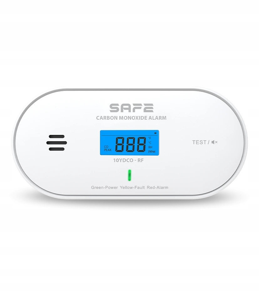 Safe 10YDCO-RF Bezdrôtovo prepojiteľný hlásič oxidu uhoľnatého FireSafe