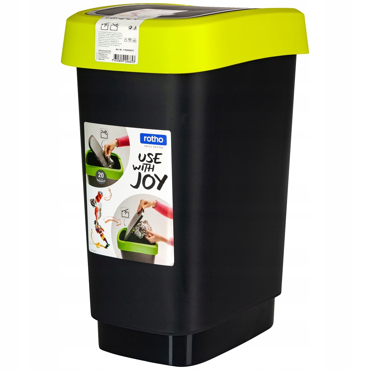 

Kosz na śmieci swing 10 l Twist, Rotho