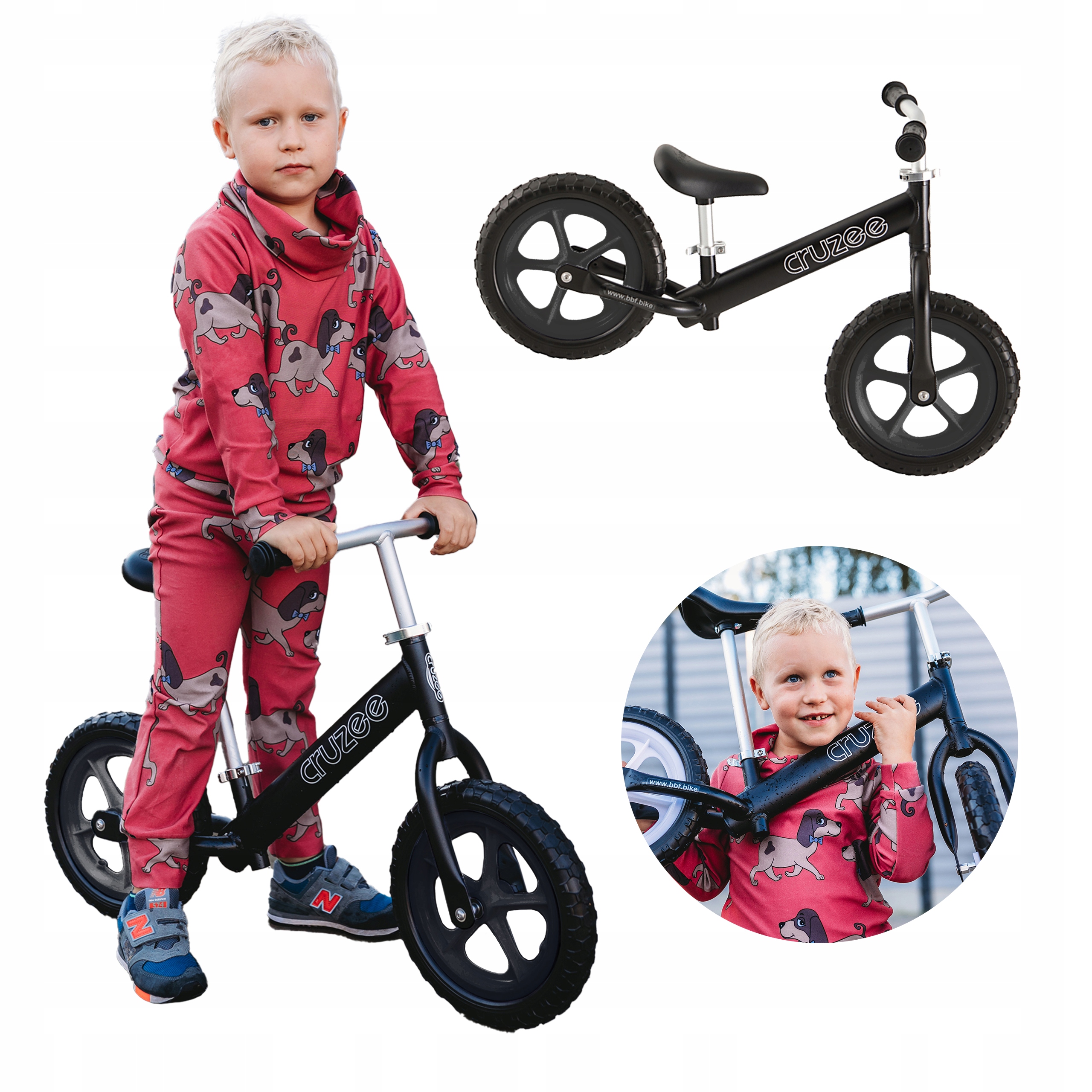 Rowerek Biegowy Cruzee Ultralekki 1.9kg czarny