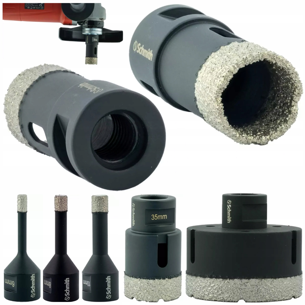 Zestaw otwornic diamentowych M14 6-68mm 5 szt. Schmith