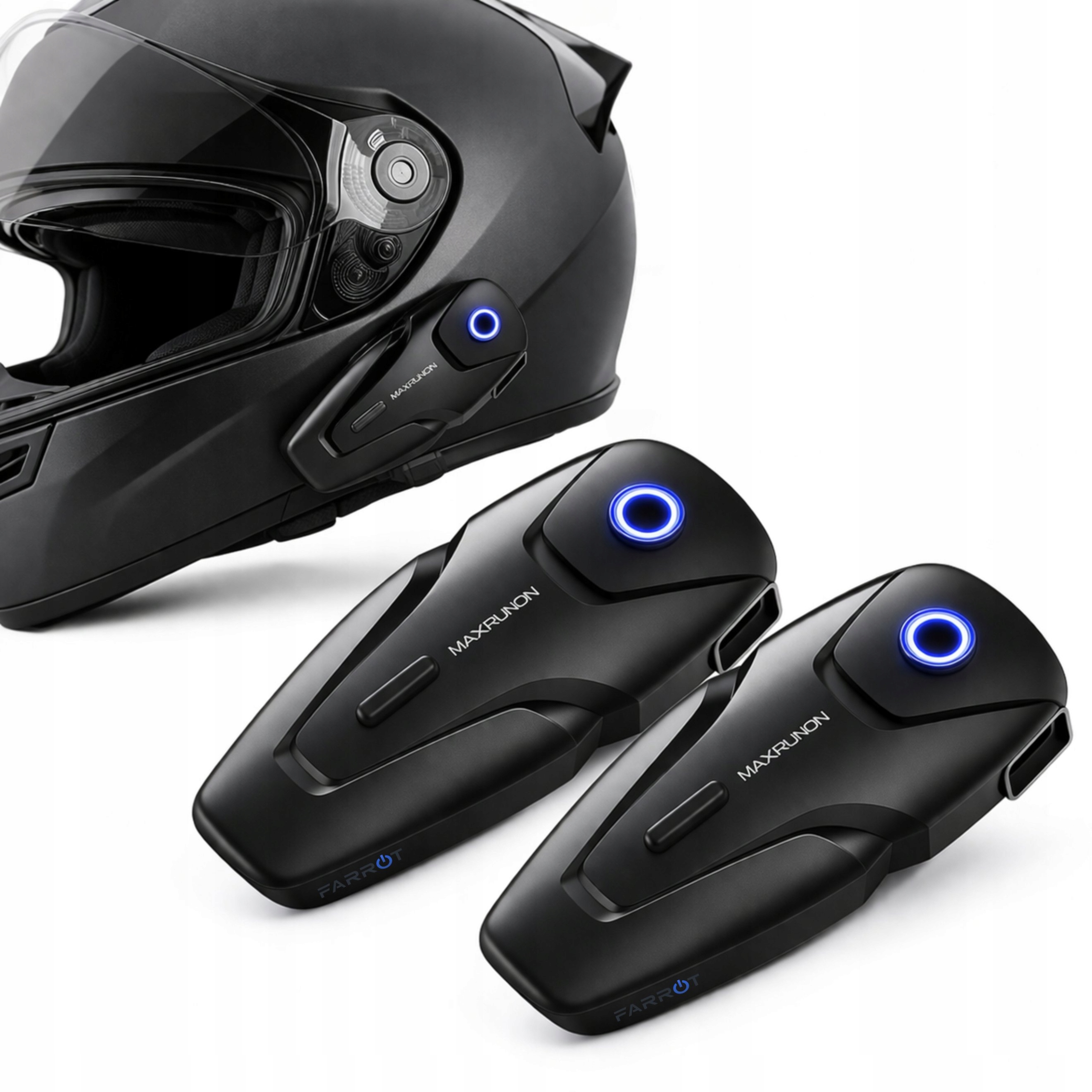 Motocyklový interkom Bluetooth 5.3 pre 2 osoby Fm redukcia šumu Anc 100 km/h