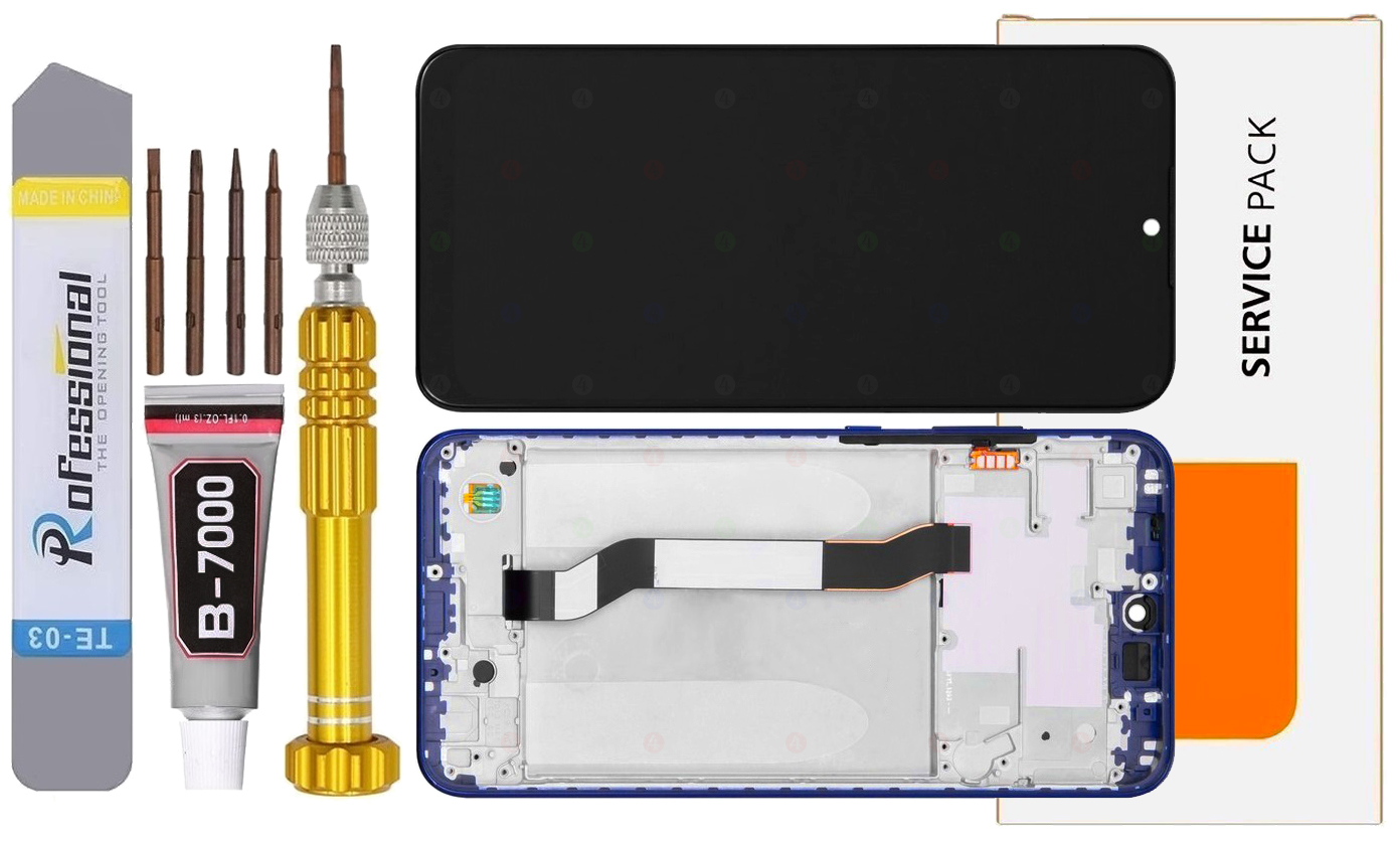 Displej Pro Xiaomi Redmi Note 8T Originál LCD Rámeček Modrý