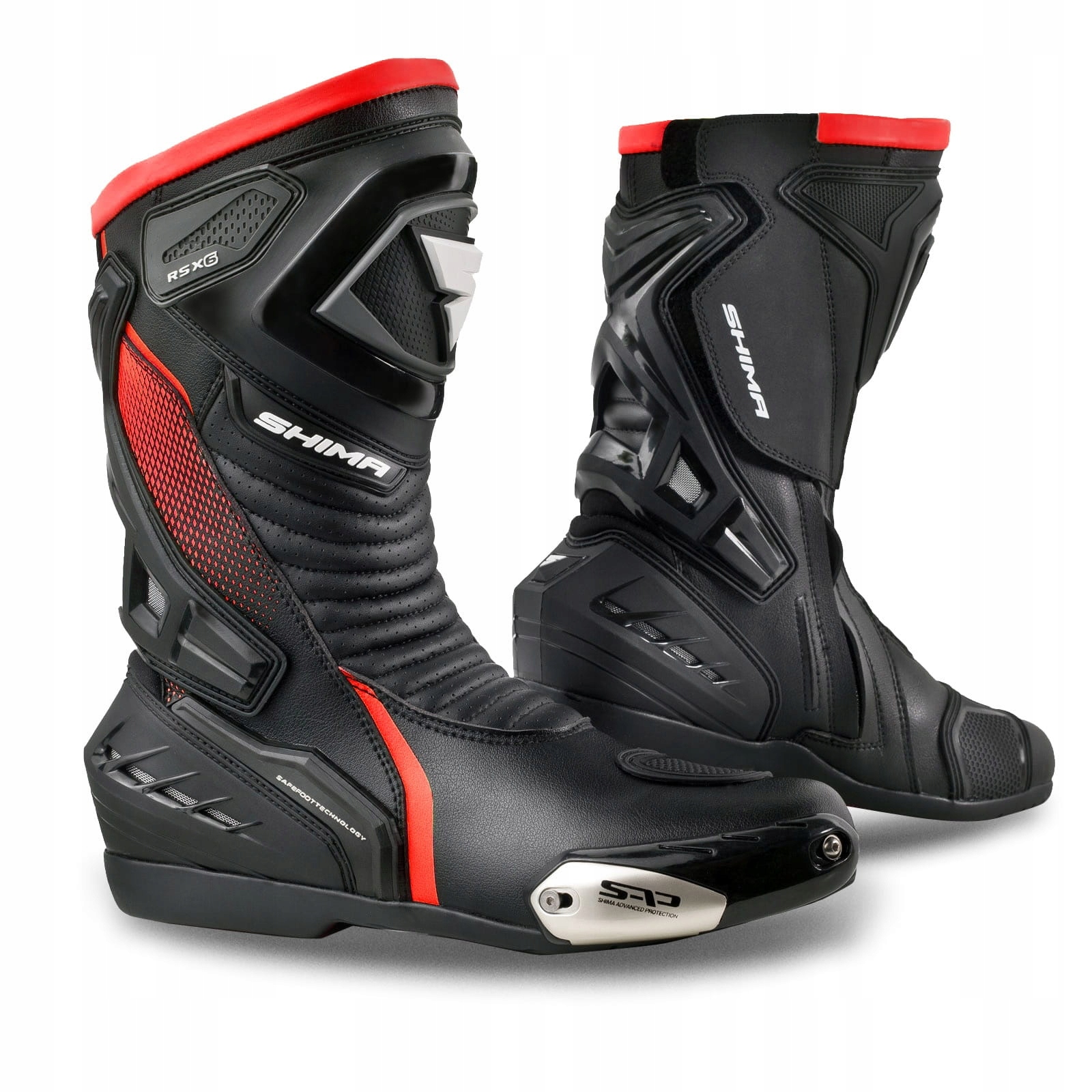 BUTY MOTOCYKLOWE SPORTOWE SHIMA RSX-6 FLUO RED CZERWONE