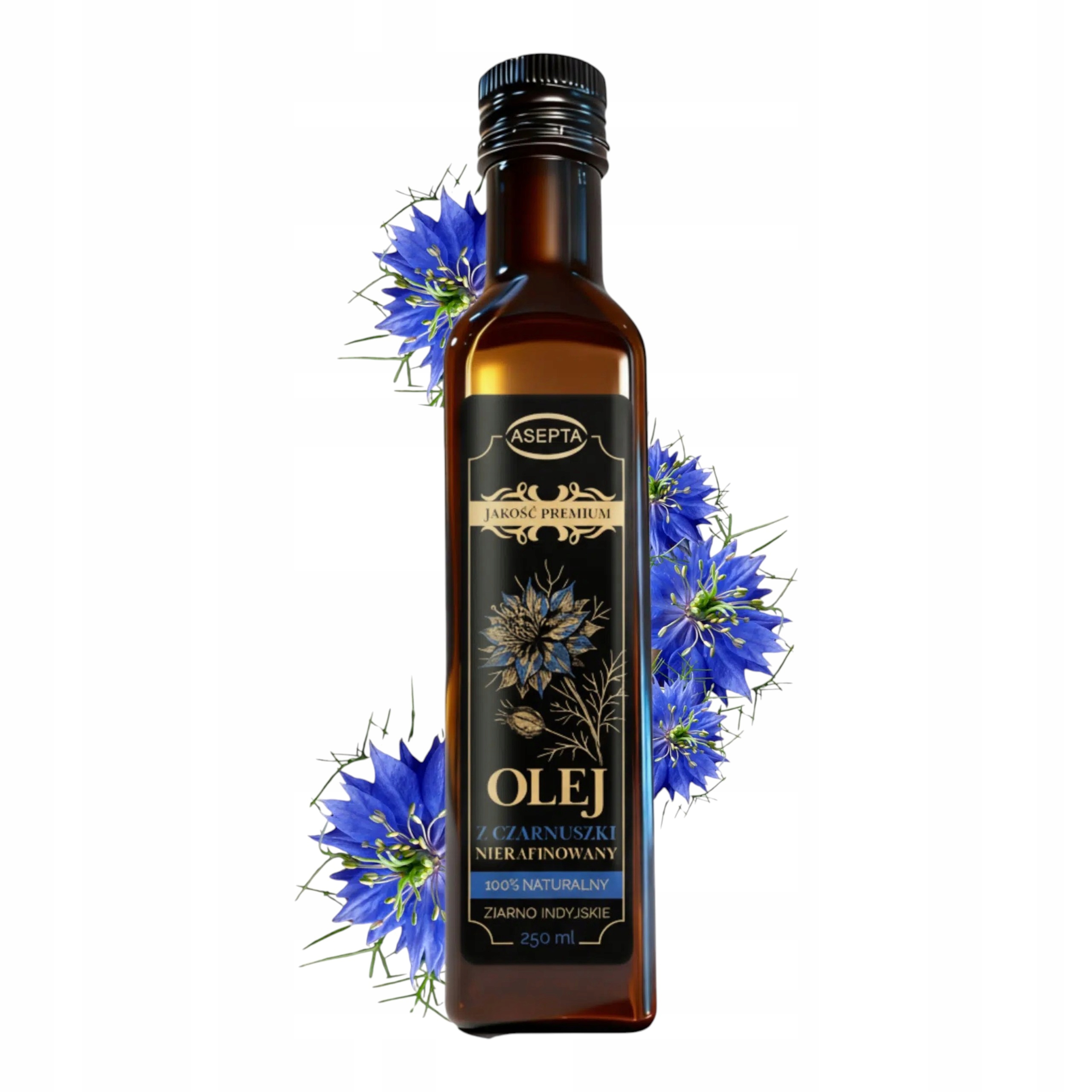 Levně Olej z černého kmínu nerafinovaný lisovaný za studena ze semen Nigella 250 ml