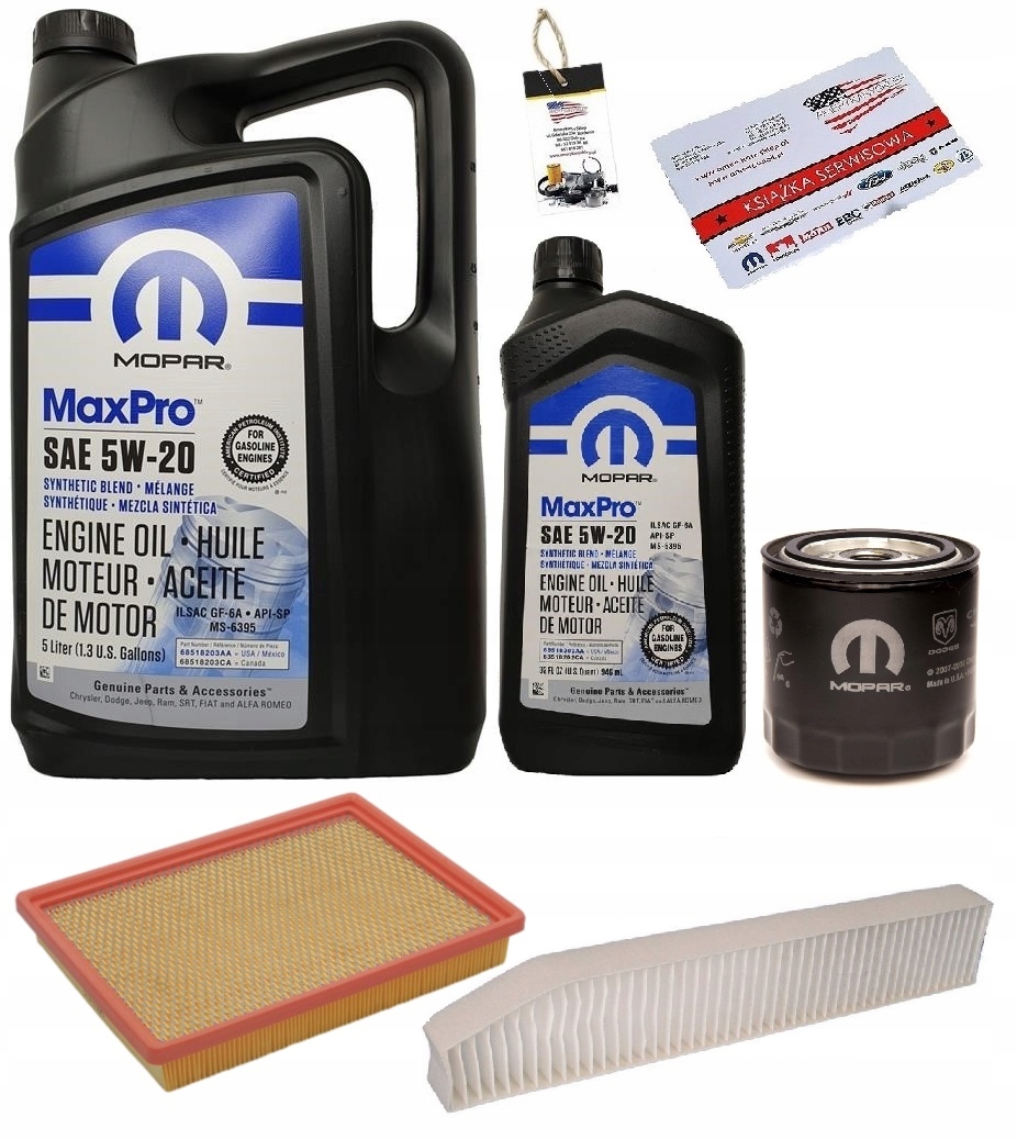 MOPAR 5W20 6L + FILTRY JEEP WK / WH 4,7 07-08