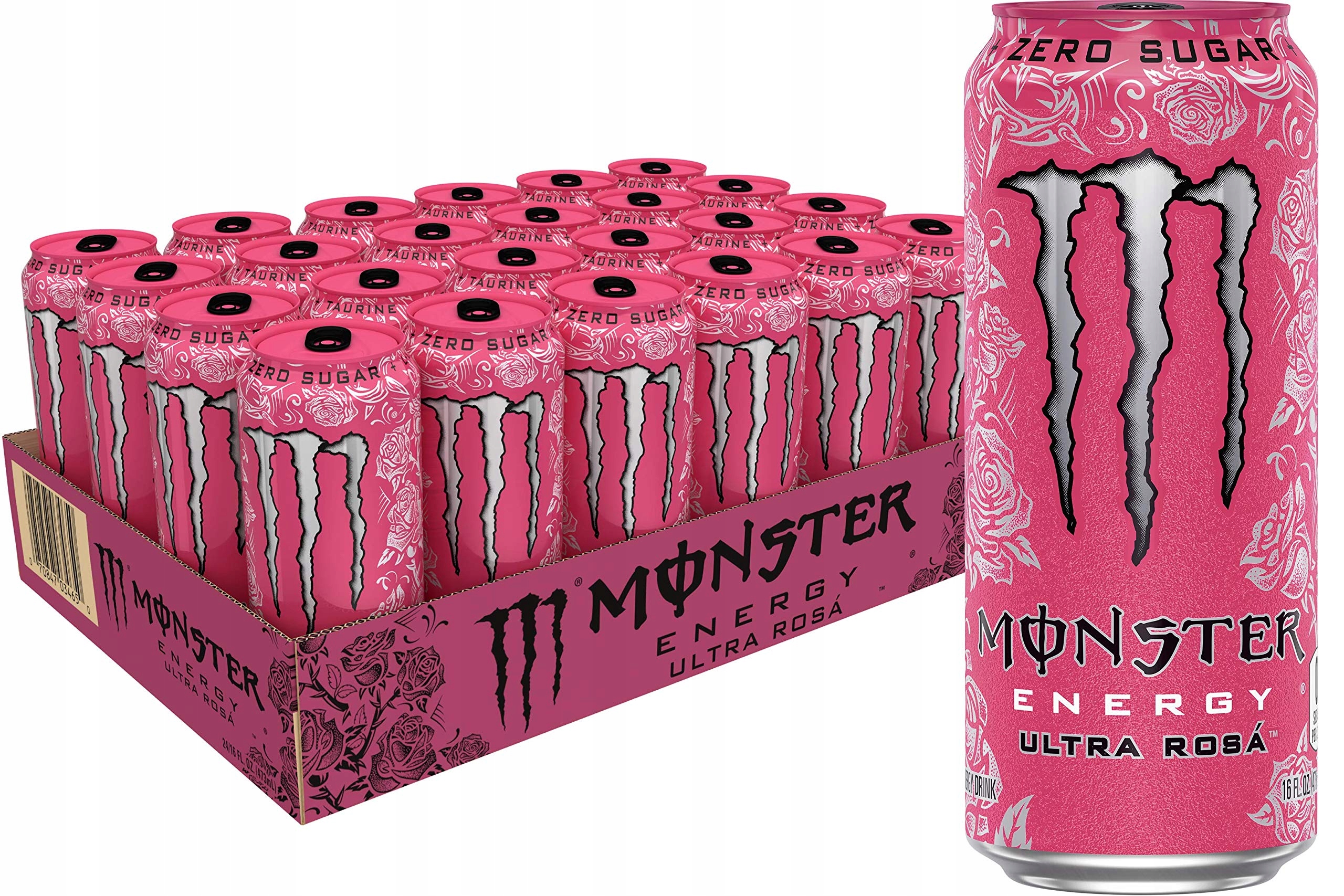 Levně Sycený nápoj Monster Ultra Rosa 500 ml Zero Cukru x12