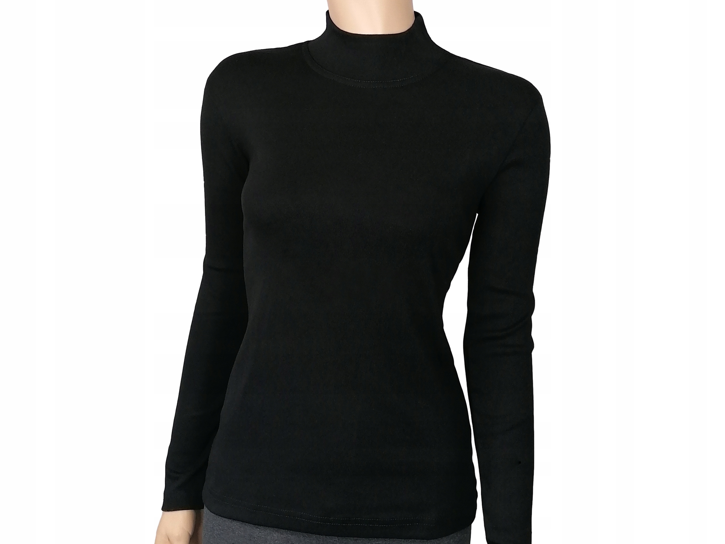 PÓŁGOLF Bluzka TAI-PAN bawełna dł.rękaw CZARNY XXL Rękaw długi rękaw