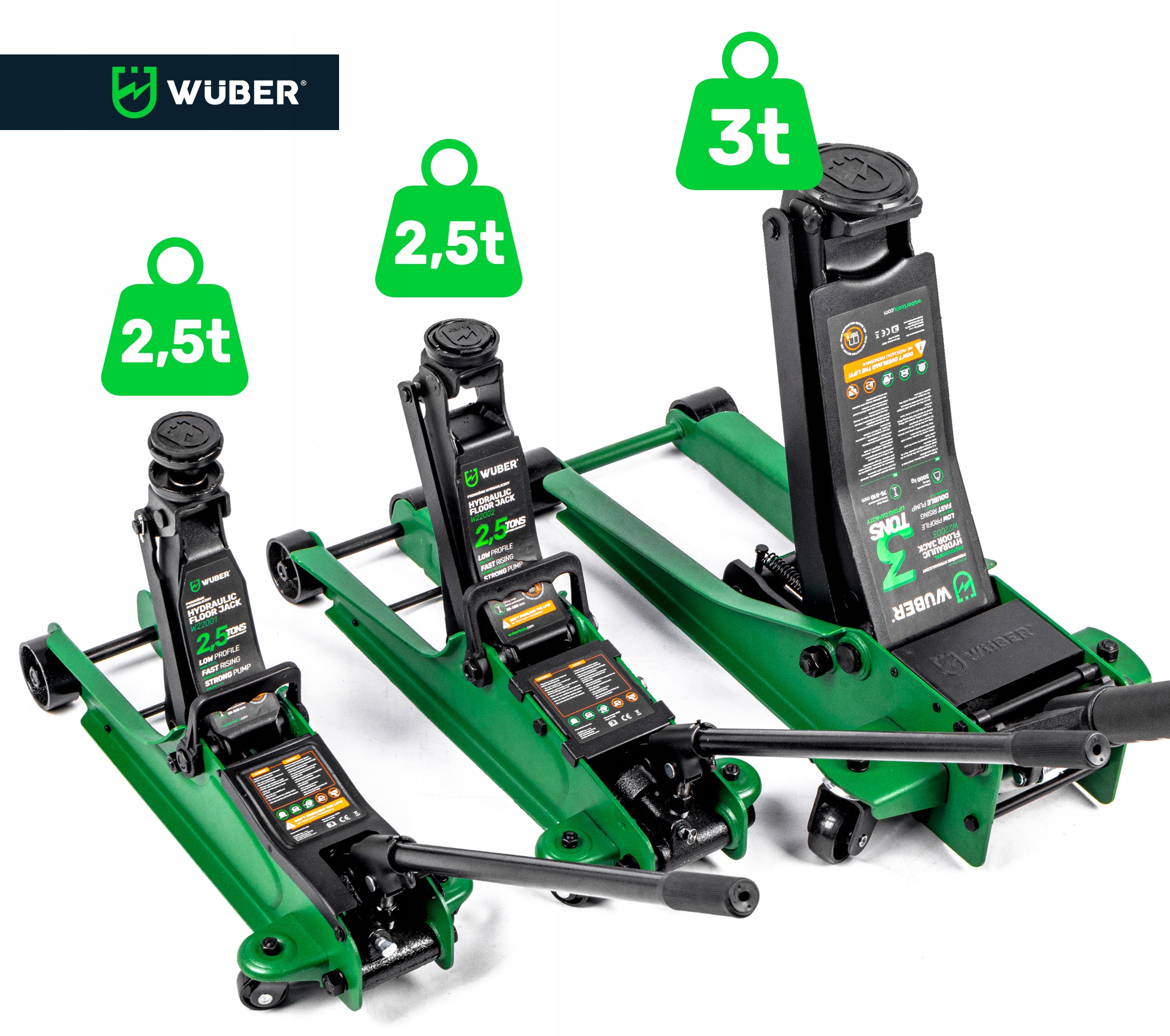 PODNOŚNIK SAMOCHODOWY ŻABA HYDRAULICZNY 3 TONY LEWAREK 3T NISKOPROFILOWY Marka Wuber
