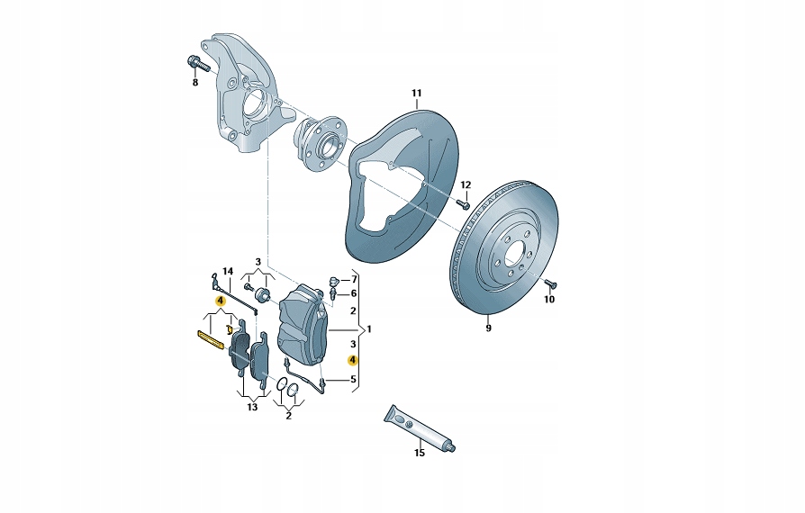 Sada Plechů, Brzdové Destičky Přední Audi 8V0698231
