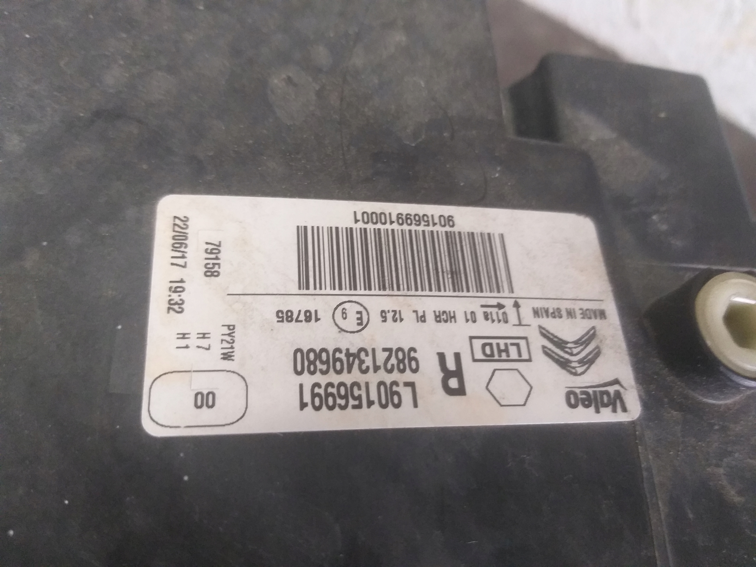 light front right CITROEN C4 CACTUS LIFT 9821349680