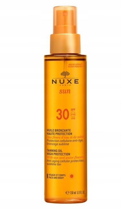 Nuxe Sun ochronny olejek do opalania twarzy i ciała Spf 30, spray 150 ml