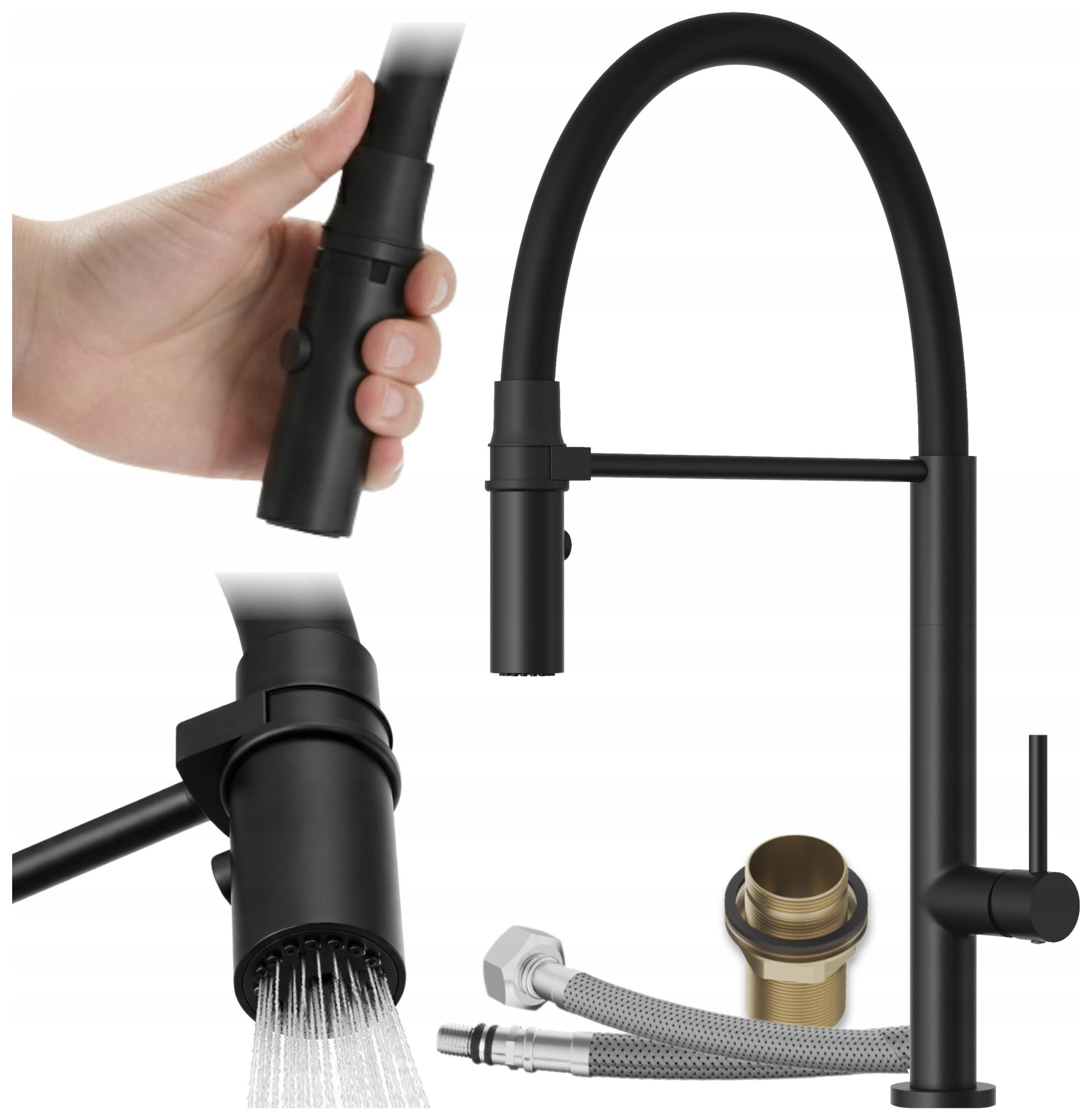 Kuchyňská baterie Kohoutek Černý Flexibilní ramínko Stojící na Magnet Scala