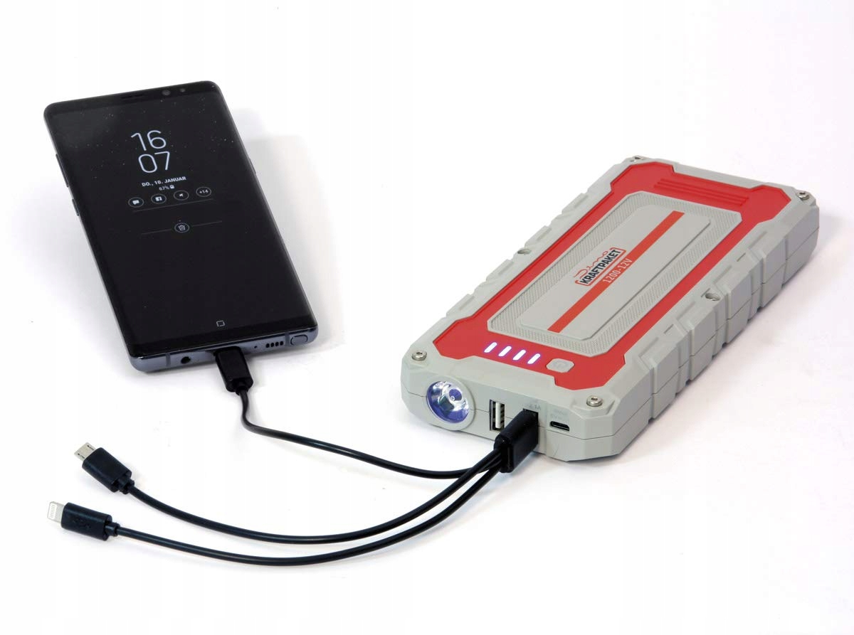 DINO KRAFTPAKET 12V 1500A Powerbank Rozruchowa Do Aut Diesel Benzyna E-Auto — miniatura 4