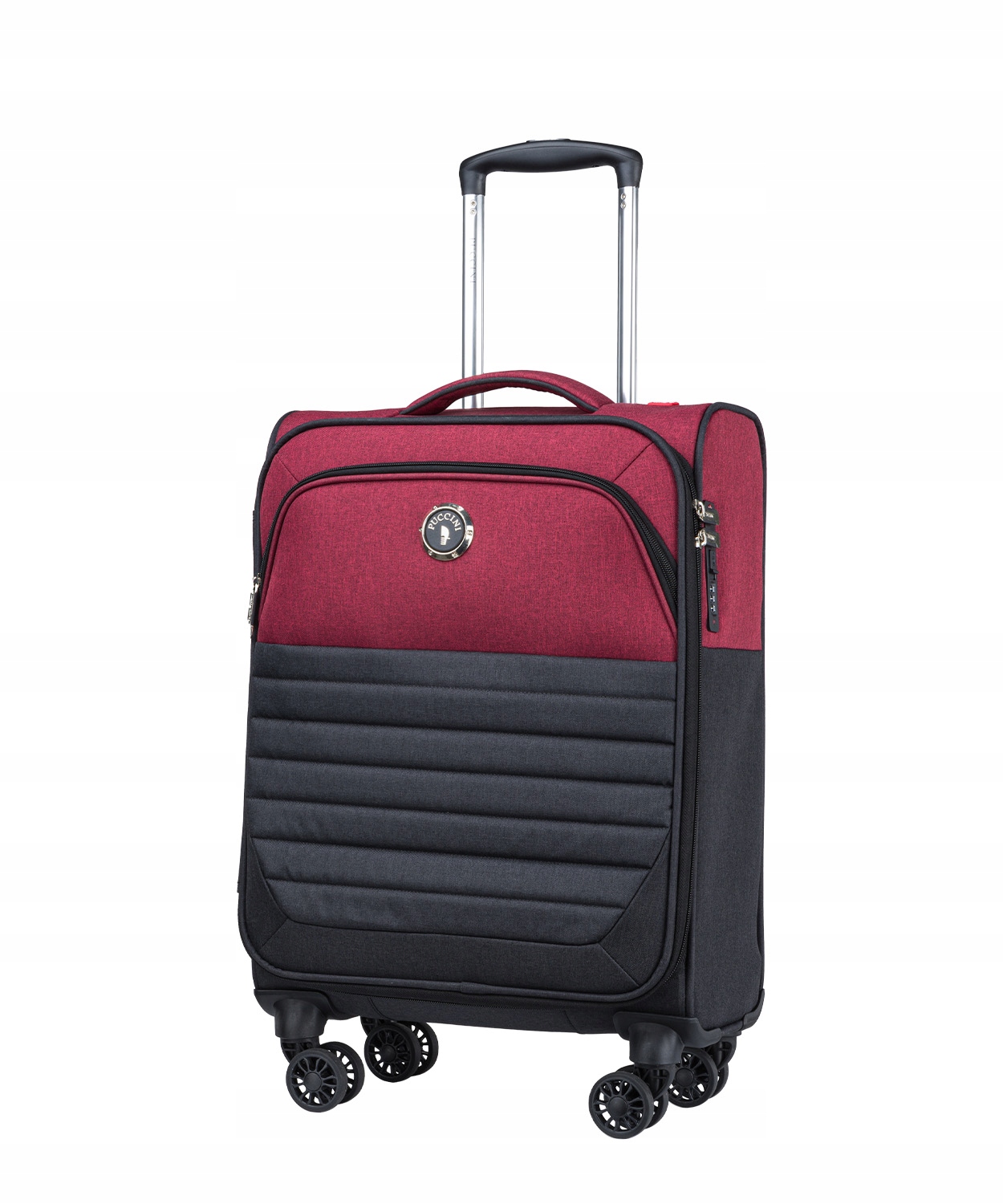 Walizka Kabinowa Materiałowa Miękka Na Kółkach Puccini Czerwona EM50710C