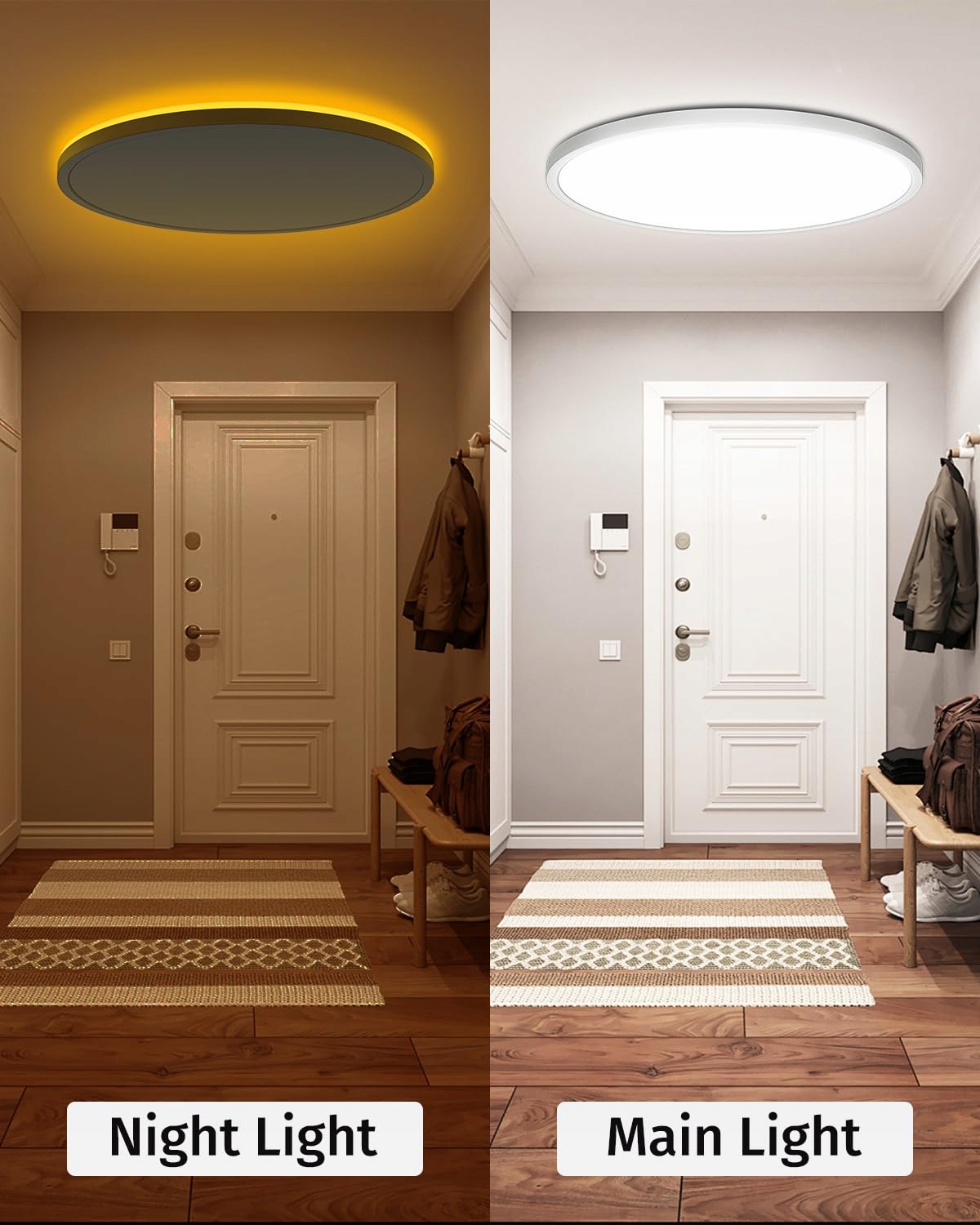 BOWFAR Lampa LED Sufitowa 36W 4200LM Z Pilotem Dimmable 3000K-6500K — miniatura 5