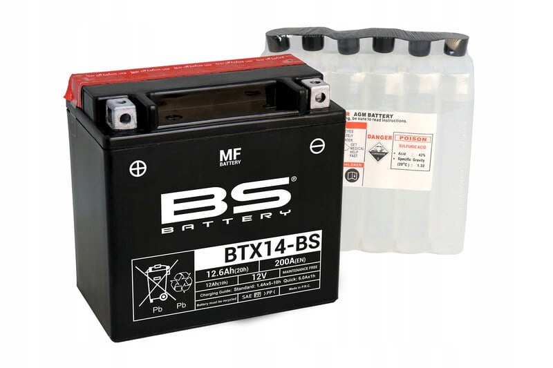 Bs Battery Bezúdržbová batéria s kyselinou BTX14 300604