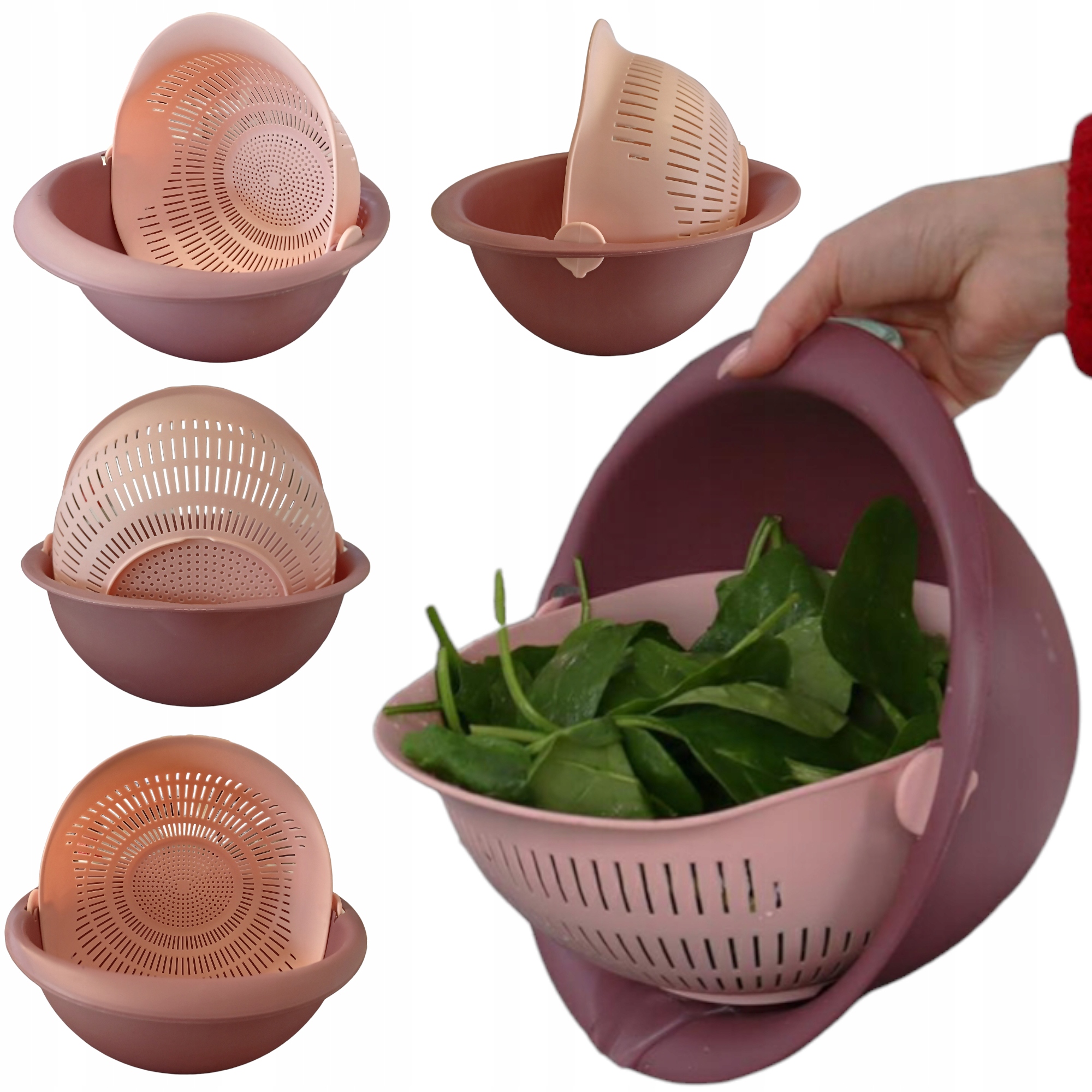 

Miska Z Sitkiem durszlak Cedzak Do Warzyw Owoców