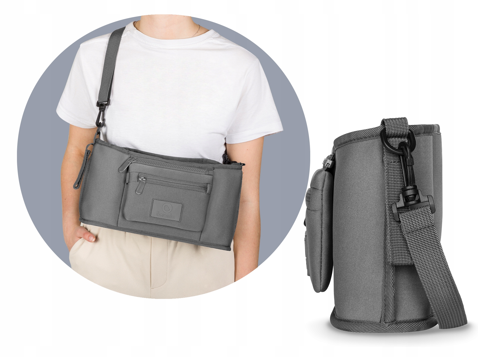 Lionelo Little Cube Torba Plecak Grey Wzór dominujący bez wzoru