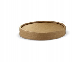 Pokrywka wieczko papierowe miski na zupę 460 ml kraft 25 sztuk