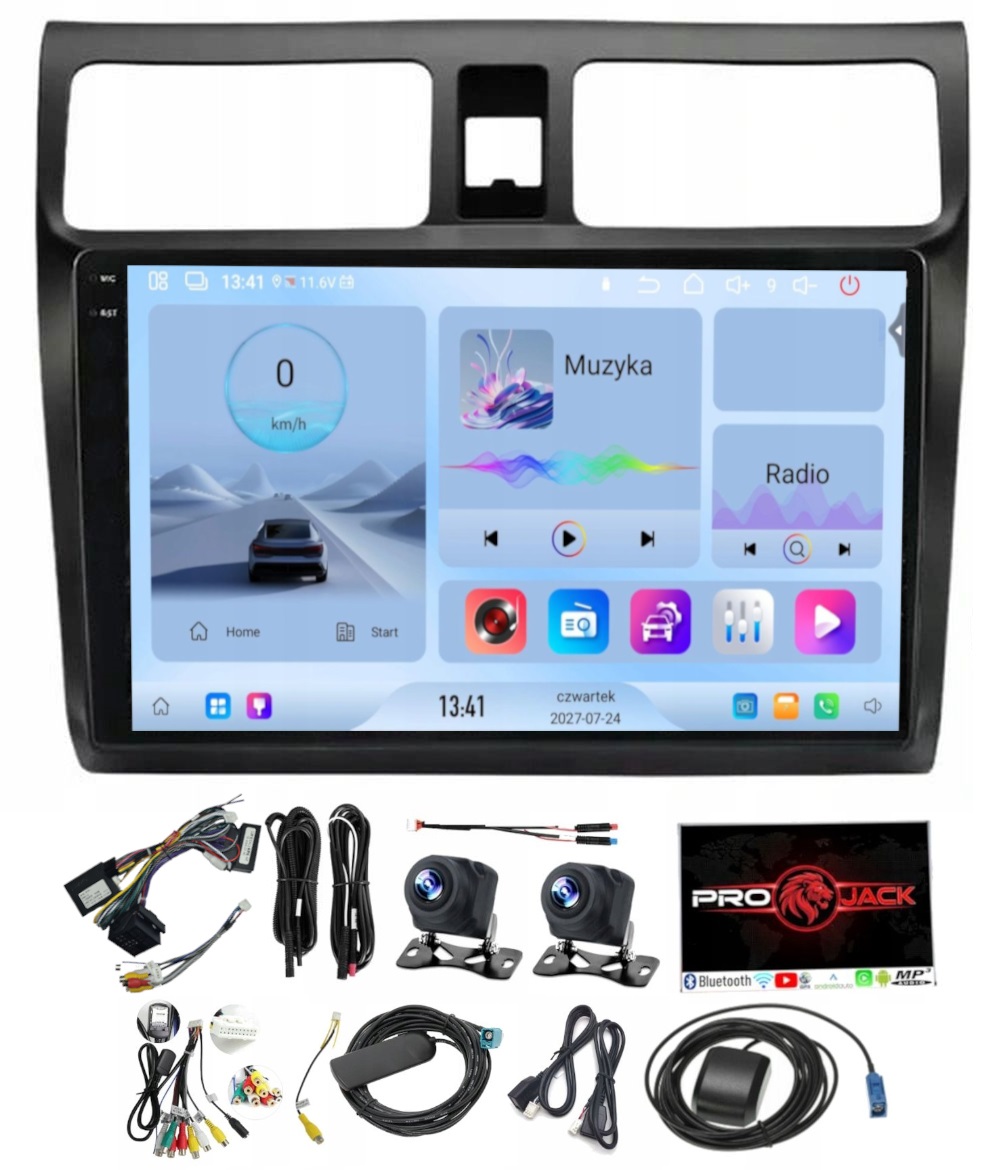 Rádio Navigácia Carplay Gps Android Suzuki Swift 2004-2010 4GB 64GB Sim