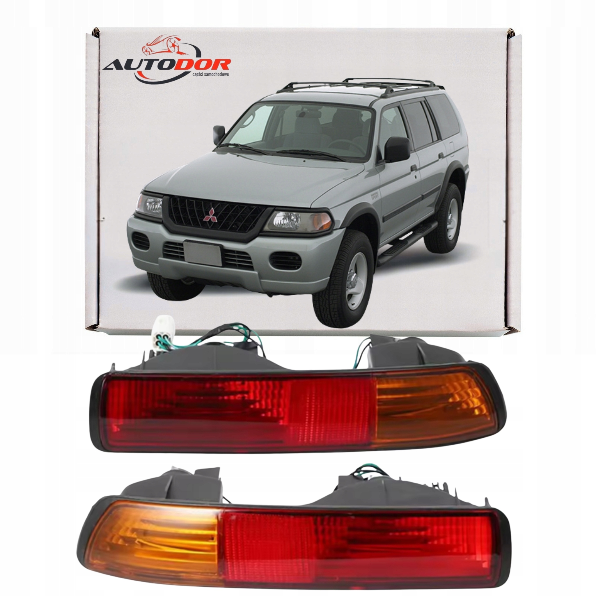 Mitsubishi Pajero Montero 2000- Lampa Zadního Nárazníku Levá Pravá Sada