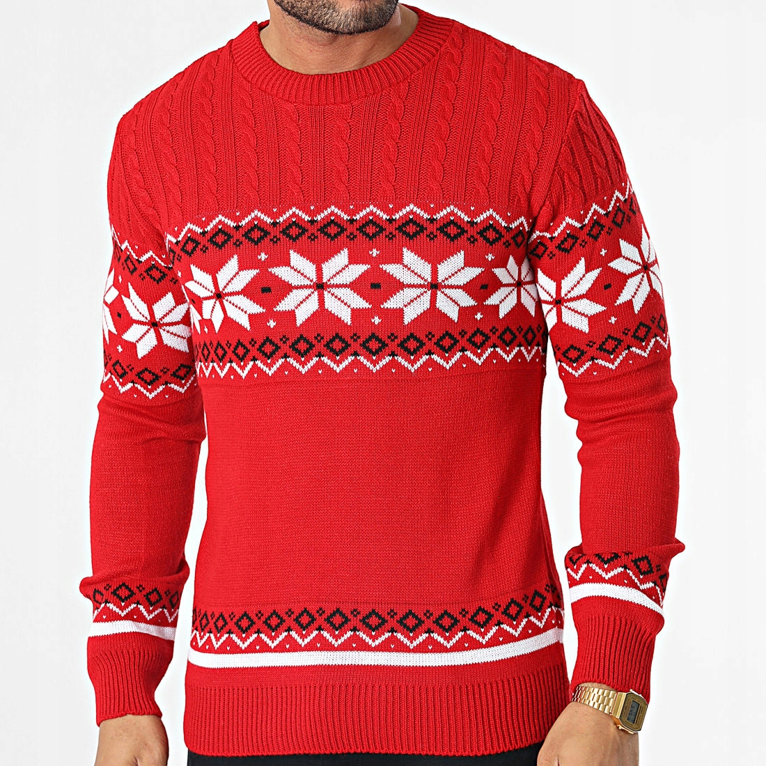 Pánský elastický norský svetr