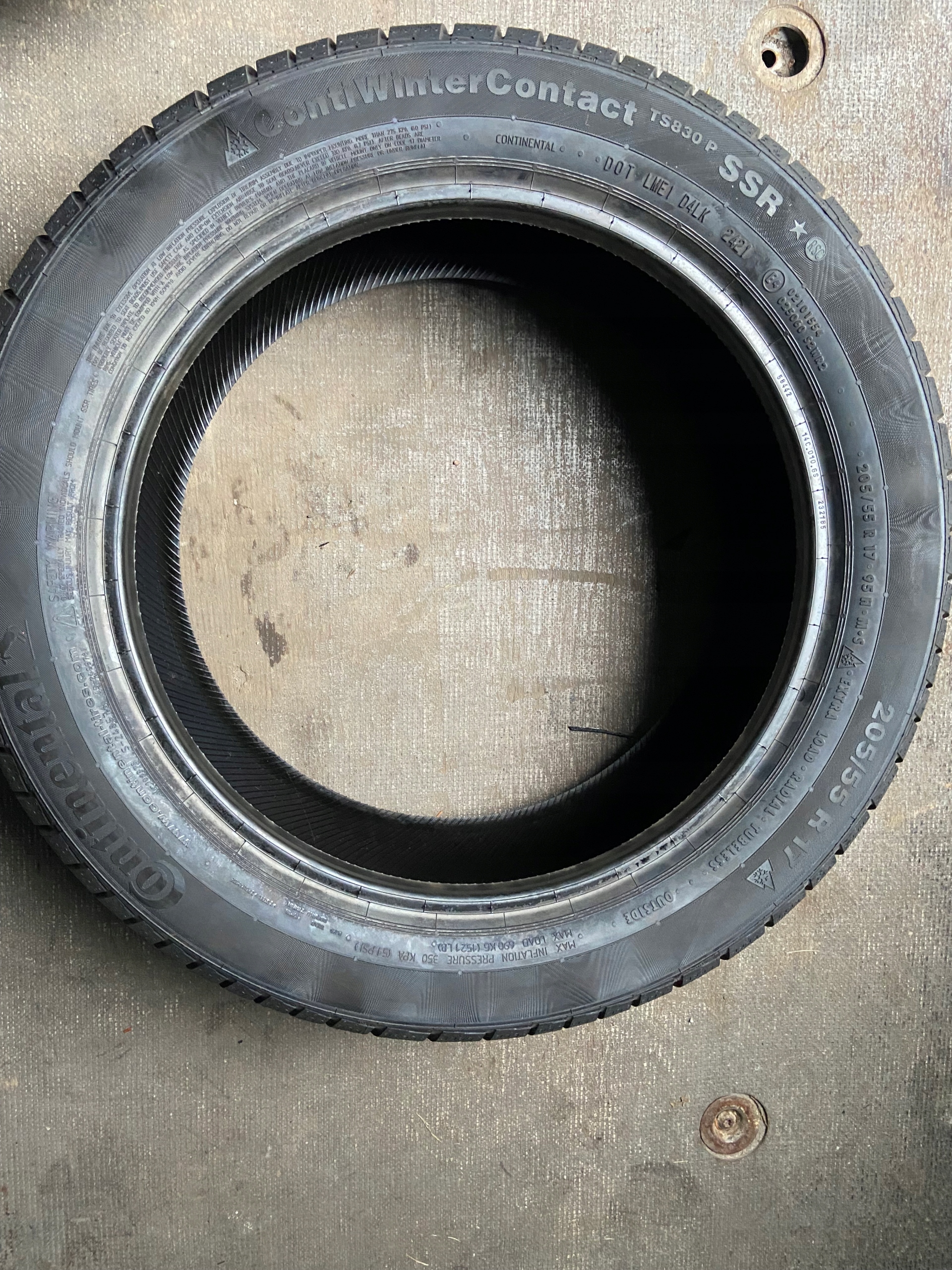 CONTINENTAL WINTERCONTACT TS 830P SSR 205/55/17 * Sezon zimowe