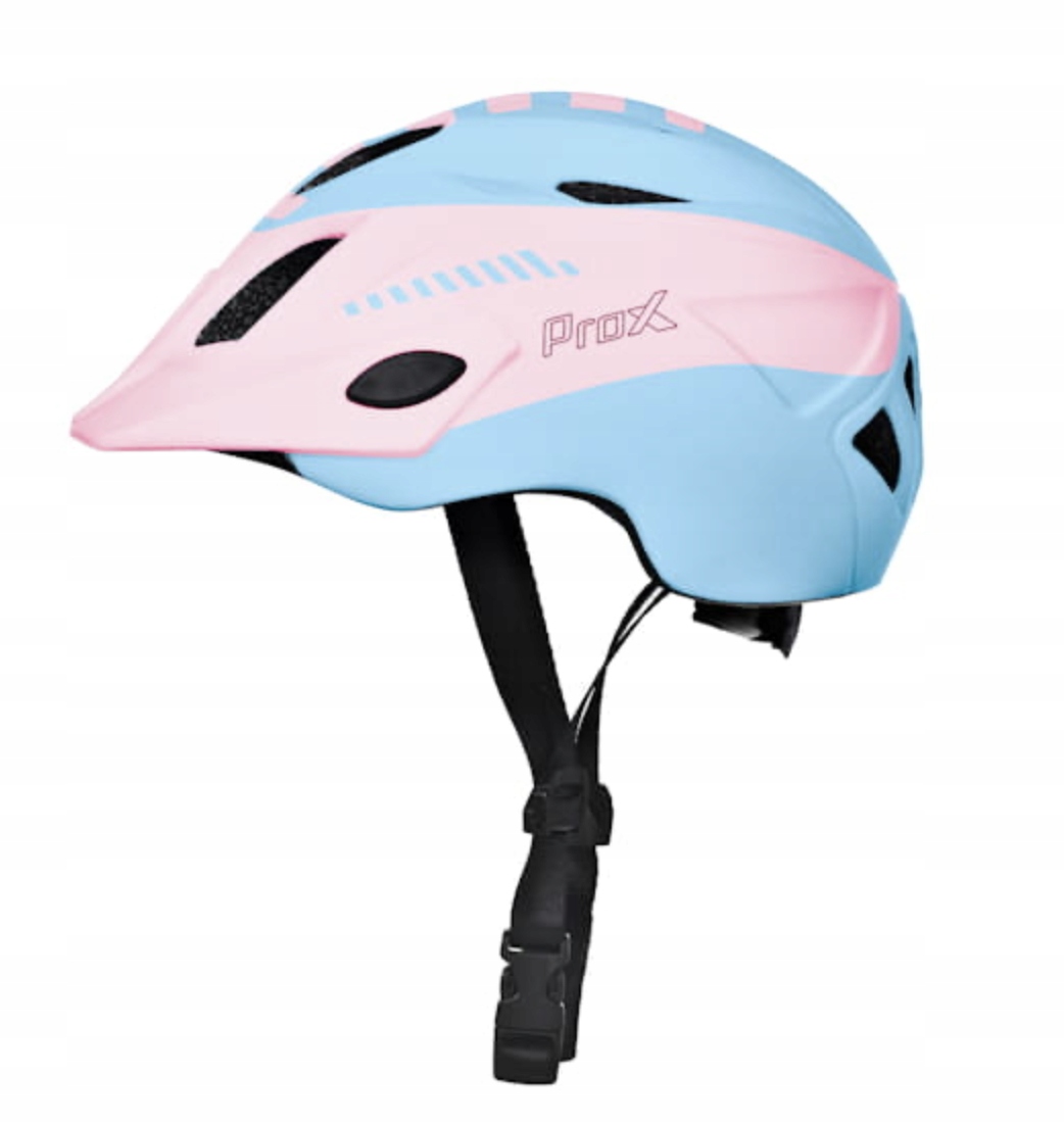Kask dziecięcy Prox Flash Led In-mould M turkusowo-różowy