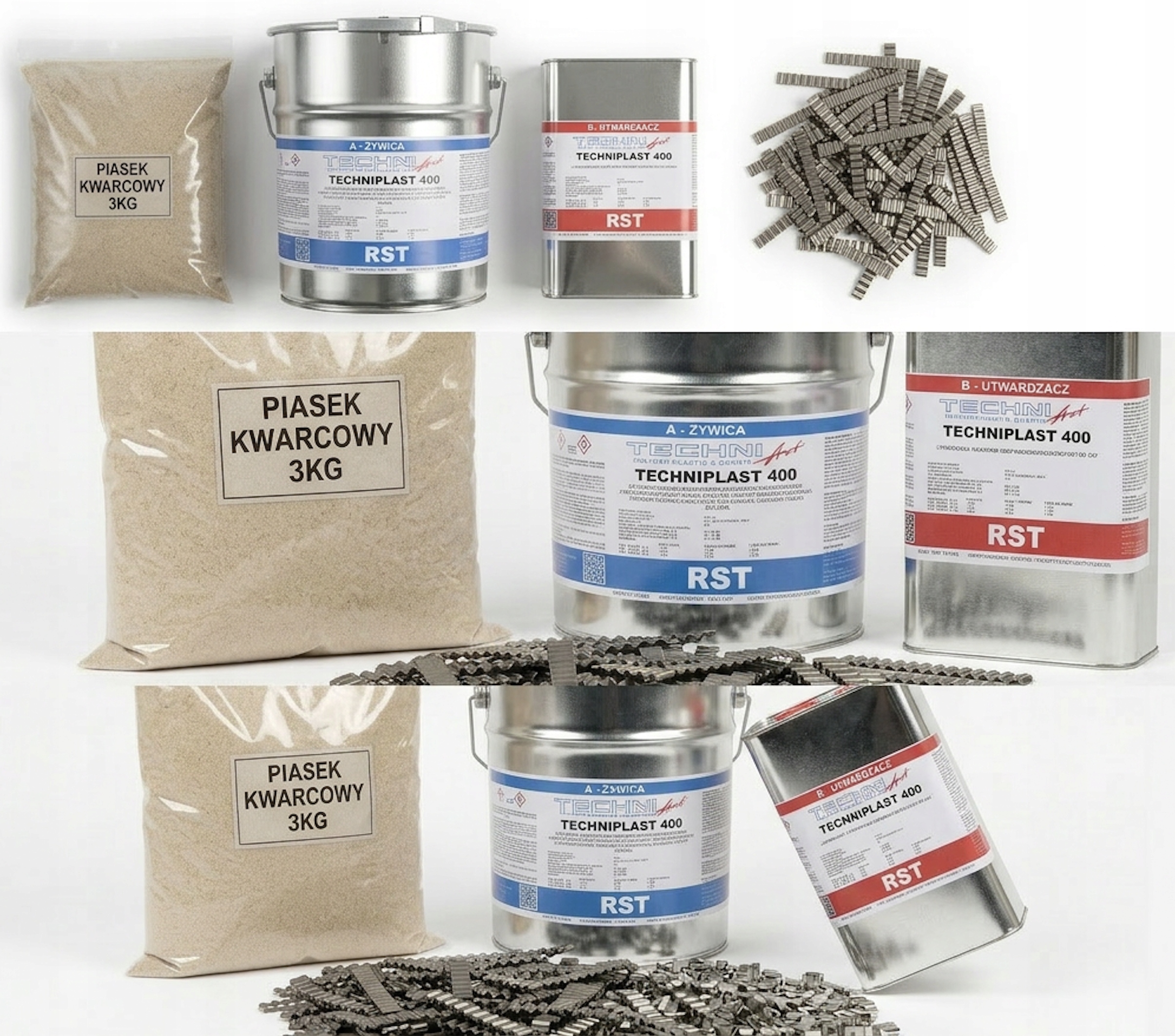 Set Živica na opravu betónu opravná sada 7,5 kg Klamry Piesok