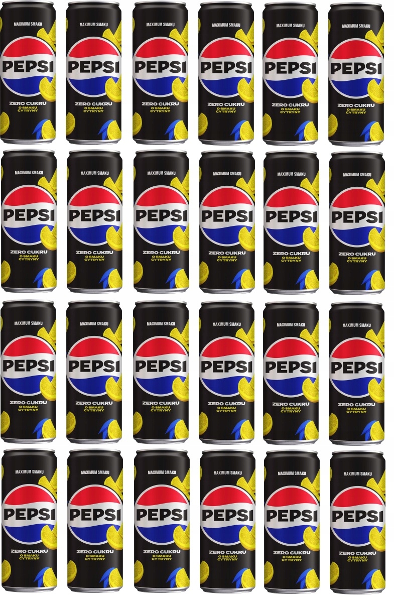 24x 330ml Pepsi Zero cukru lemon puszka Zgrzewka