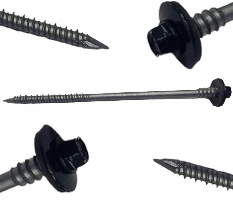 Wkręty do Płyt Warstwowych 160mm Drewno beton 7016 50szt