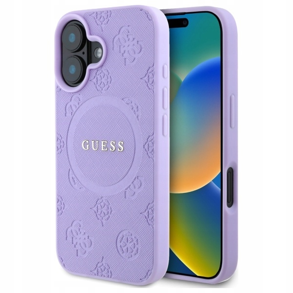 Originální pouzdro Guess pro iPhone 16 6.1" fialové obal MagSafe