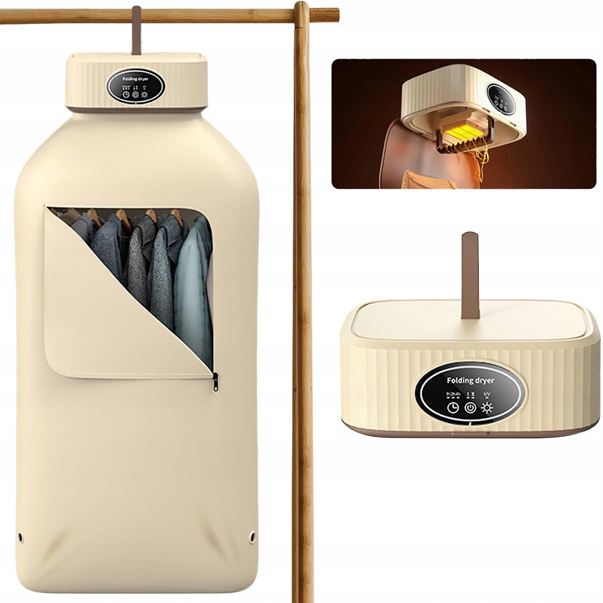 Levně Mini Sušák Přenosná Na Oblečení Elektrická Rychleschnoucí 600 W