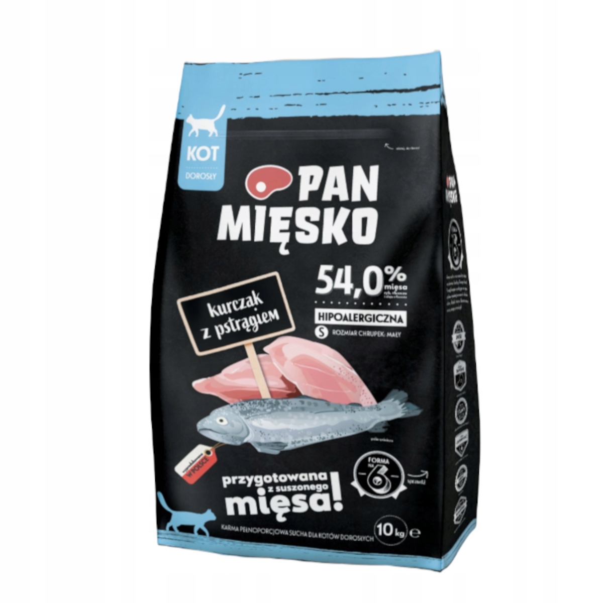 Pan Mięsko Kurczak z Pstrągiem 10kg Dla Kota
