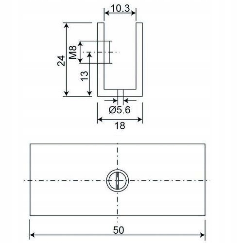 Wspornik uchwyt półki szklanej MEGA JAKOŚĆ CHROM Kod producenta ZZAG12569