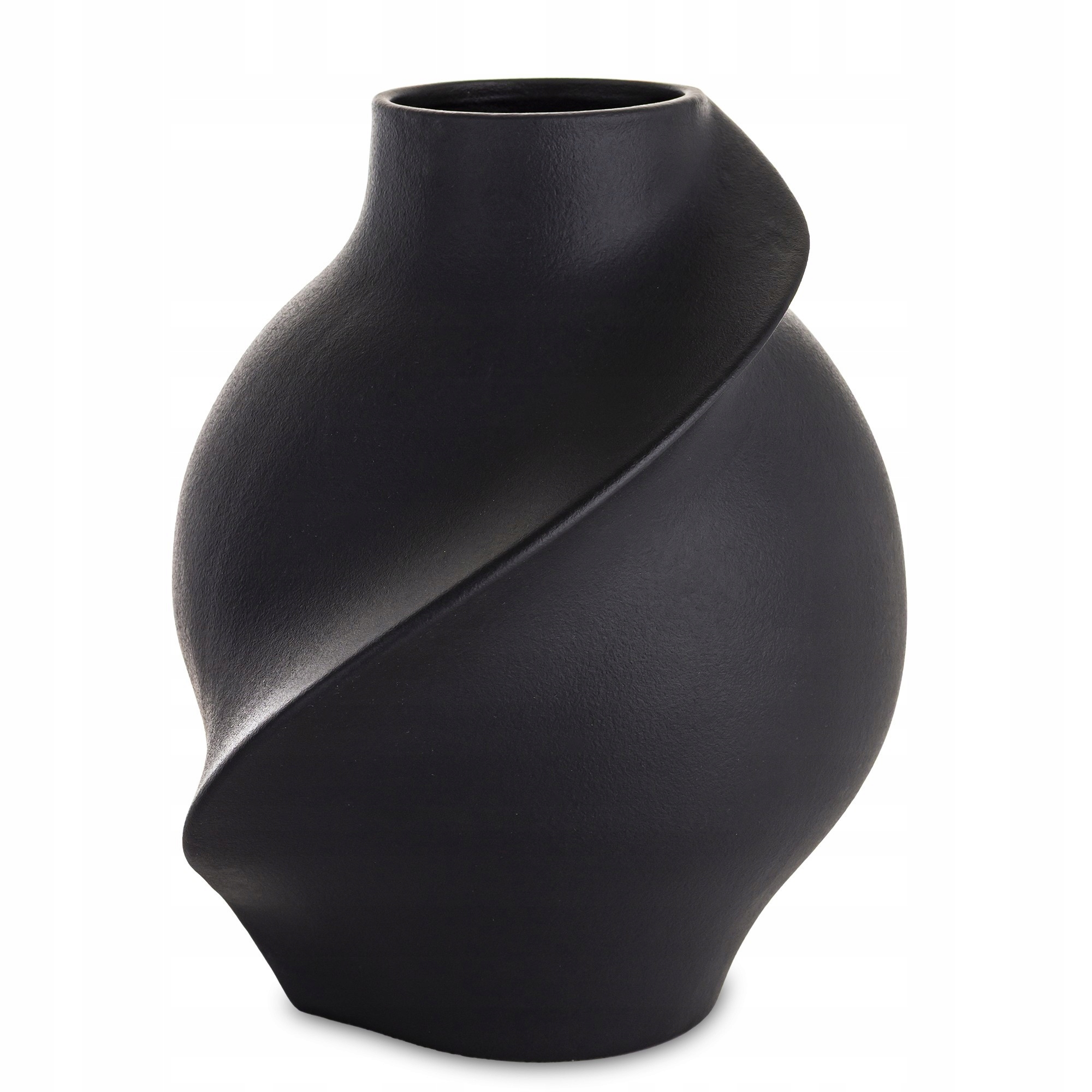 Elegantní černá porcelánová váza, moderní interiérová dekorace 25 cm