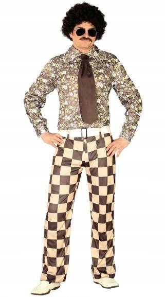 Kostým Disco Oblek 70. Léta Bronz Karneval S