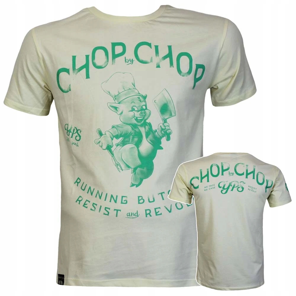 Pánské žluté tričko Yakuza Premium Yps 4004 Chop by Chop, Running Butcher